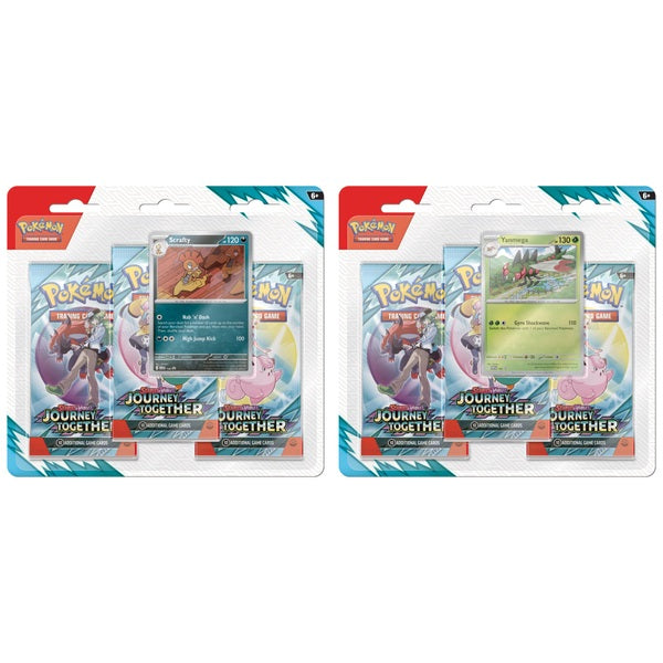 [PREVENTA] Pokemon TCG Scarlet & Violet - Journey Together - 3-Pack Blister (unidad, diseño al azar)