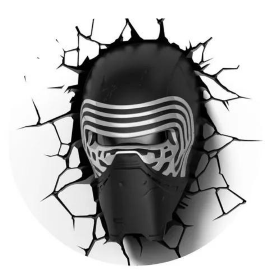 Lámpara Deco Light Mural 3D Kylo Ren Star Wars