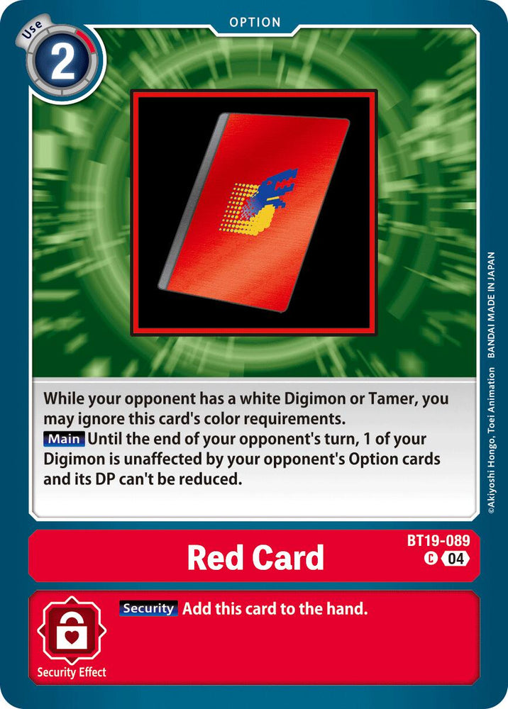 Red Card [BT19-089] [Release Special Booster Ver.2.5]