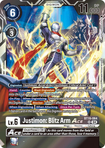 Justimon: Blitz Arm ACE [BT19-064] [Release Special Booster Ver.2.5]