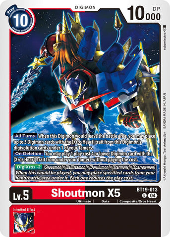 Shoutmon X5 [BT19-013] [Release Special Booster Ver.2.5]