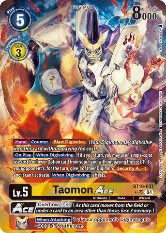 Taomon ACE [BT19-037] (Alternate Art) [Release Special Booster Ver.2.5]