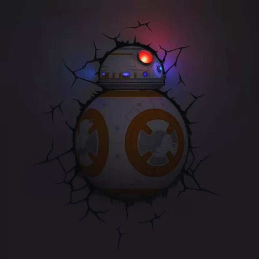 Lámpara Deco Light Mural 3D BB8 Star Wars