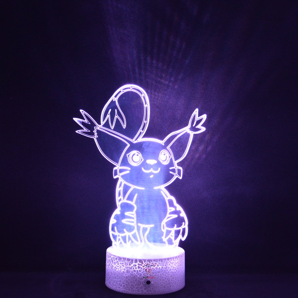 Lámpara Led Gatomon Base Agrietada