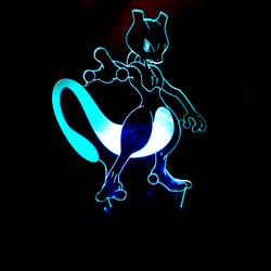 Lámpara Led Mewtwo Base Negra con Aplicación