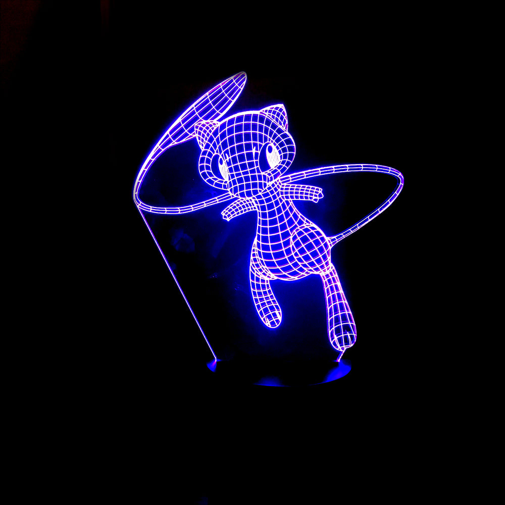 Lámpara Led Mew Malla 3D Base Negra con Aplicación