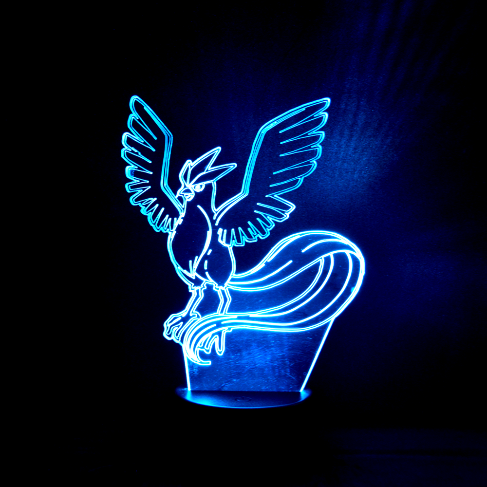 Lámpara Led Articuno Base Negra con Aplicación