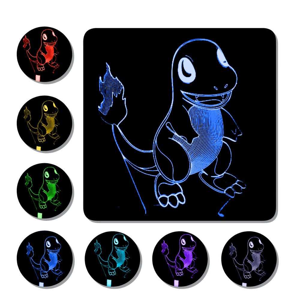 Lámpara Led Charmander Base Negra