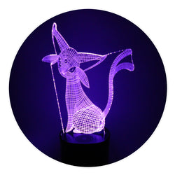 Lámpara Led Espeon Malla 3D Base Negra con Aplicación