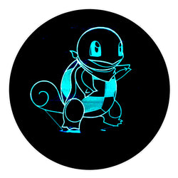 Lámpara Led Squirtle Base Negra con Aplicación