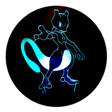 Lámpara Led Mewtwo Base Negra con Aplicación