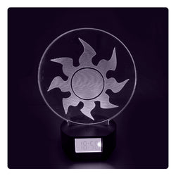 Lámpara Led MTG Símbolo Blanco Base Reloj con Alarma