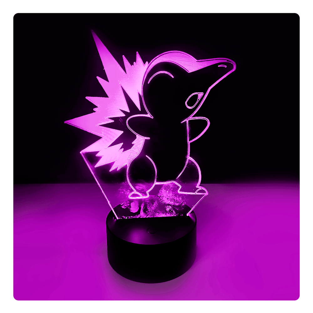 Lámpara Led Cyndaquil Base Negra