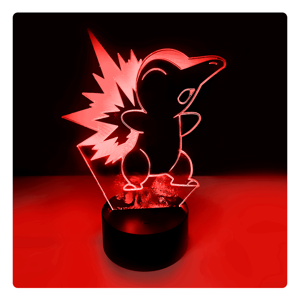 Lámpara Led Cyndaquil Base Negra