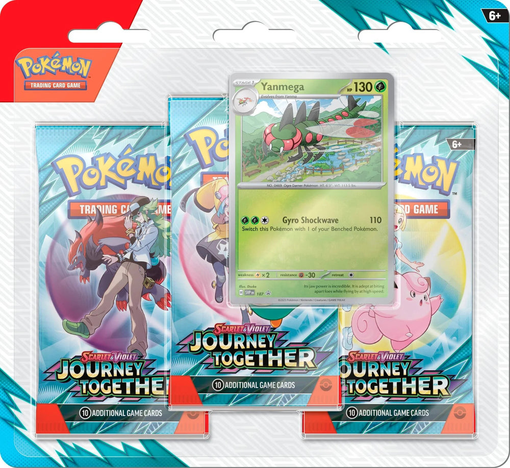 [PREVENTA] Pokemon TCG Scarlet & Violet - Journey Together - 3-Pack Blister (unidad, diseño al azar)