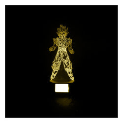 Lámpara 3d Vegeto DBZ Base Reloj con Alarma