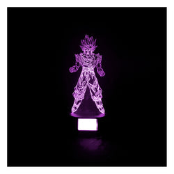 Lámpara 3d Vegeto DBZ Base Reloj con Alarma