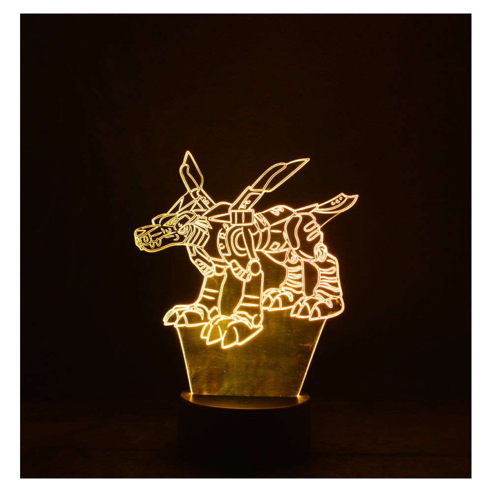 Lámpara Led Metalgarurumon Digimon Base Negra