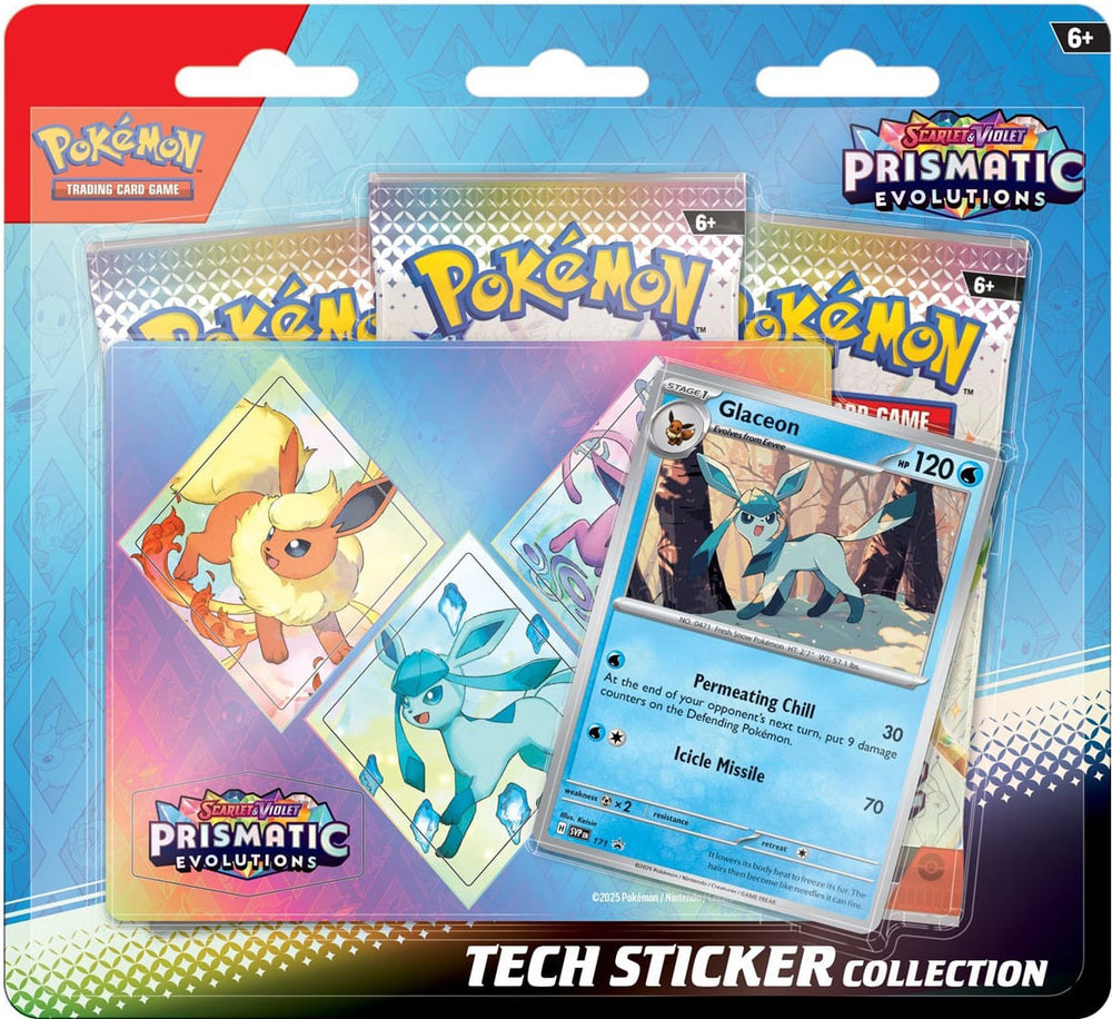 Pokemon TCG: Scarlet & Violet Prismatic Evolutions- Tech Sticker Collection (Envio al Azar)