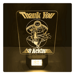 Lámpara Led Thank You Ash Base Reloj con Alarma