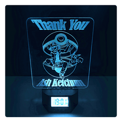 Lámpara Led Thank You Ash Base Reloj con Alarma