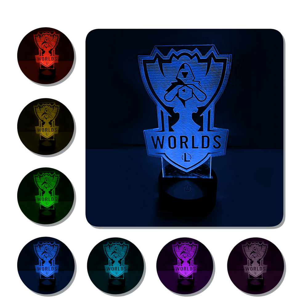 Lámpara Led Worlds LOL Championship Base Negra